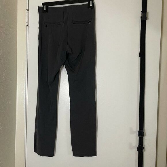ATHLETA pointe knit charcoal black slim leggings with zip pocket petite 2 - Picture 3 of 7